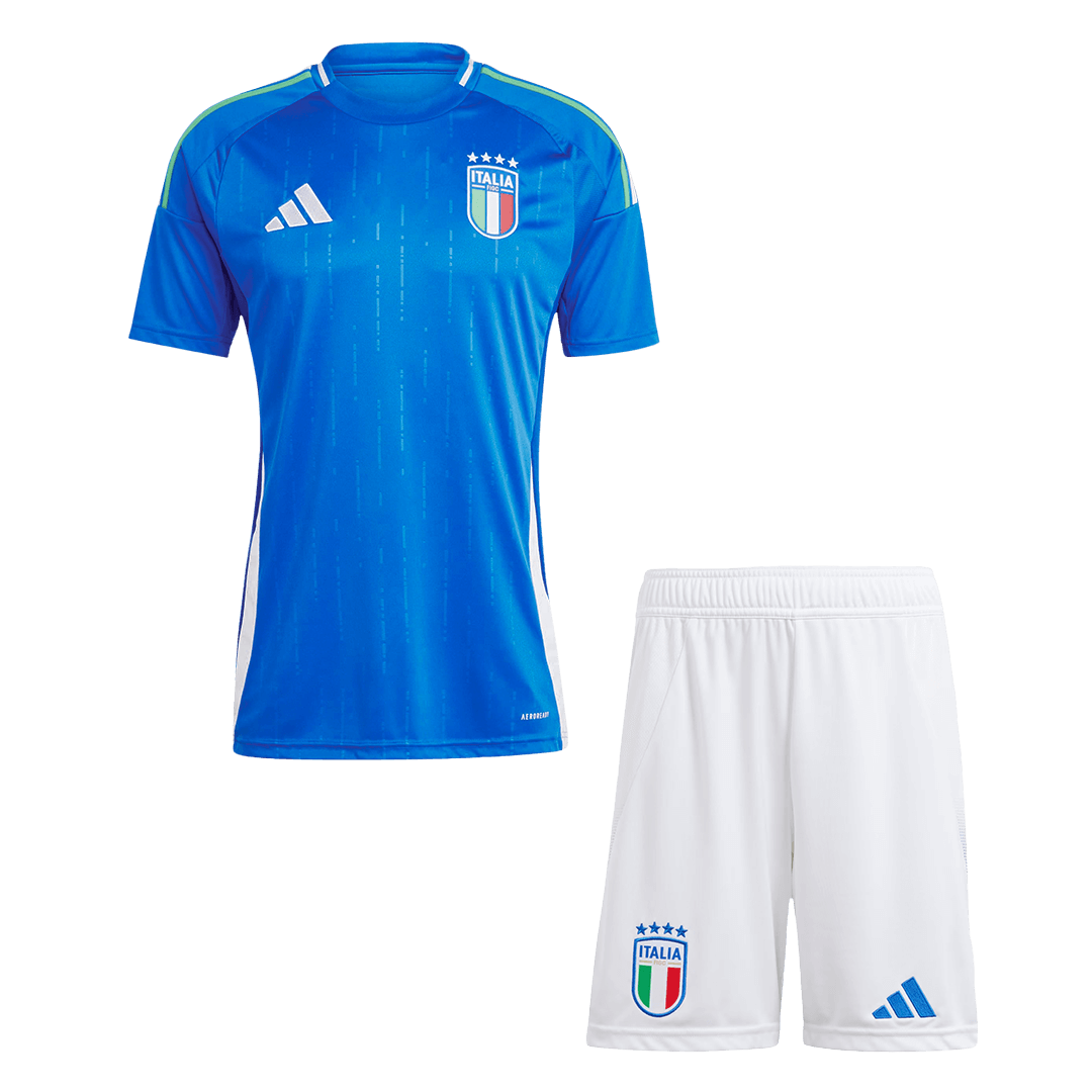 Italy Home Football Shirt Kit(Jersey+Shorts) Euro 2024