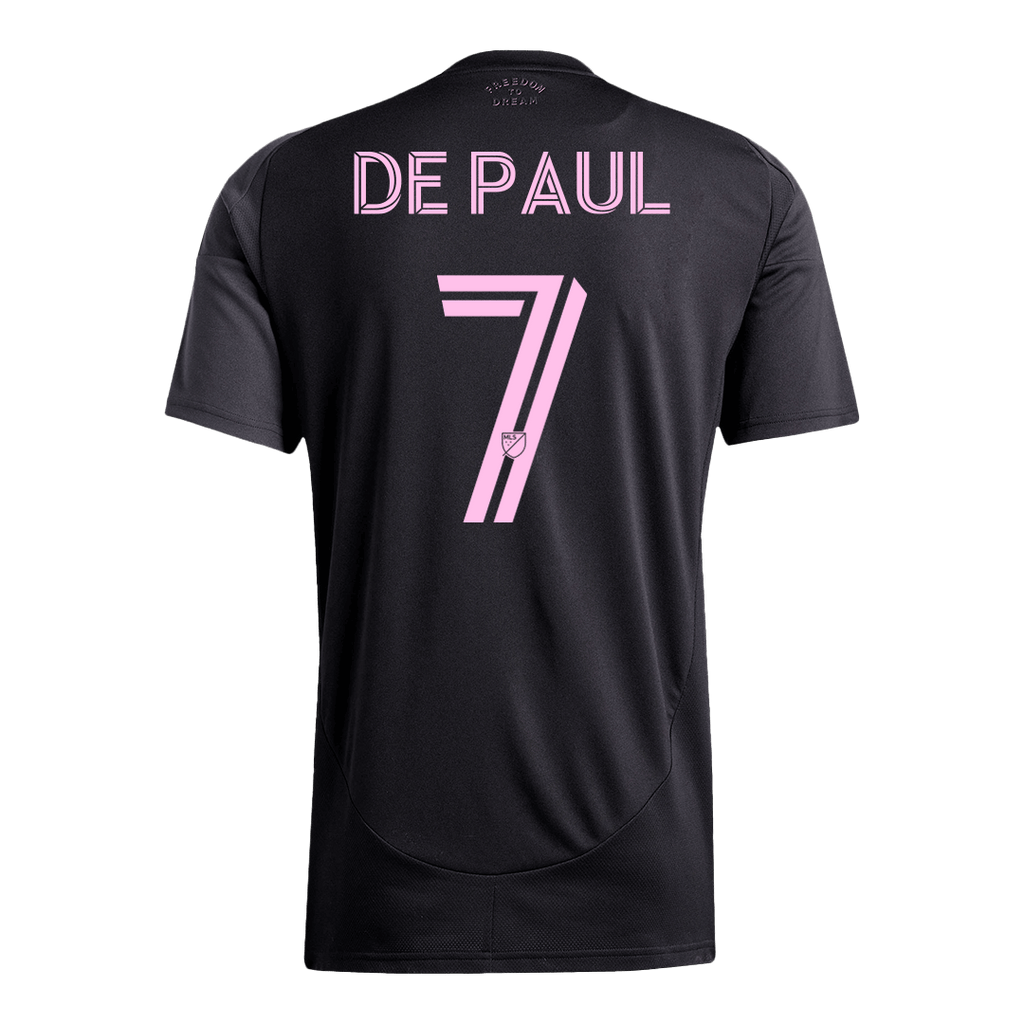 DE PAUL #7 Inter Miami Away Football Shirt 2025 Black&Gray