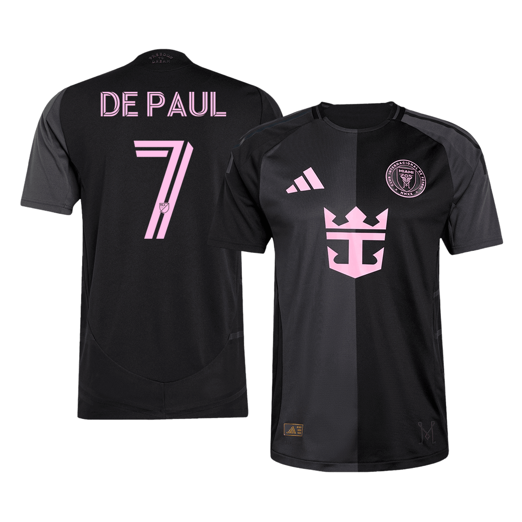 Player Version DE PAUL #7 Inter Miami CF Away Football Shirt 2025 Black&Gray