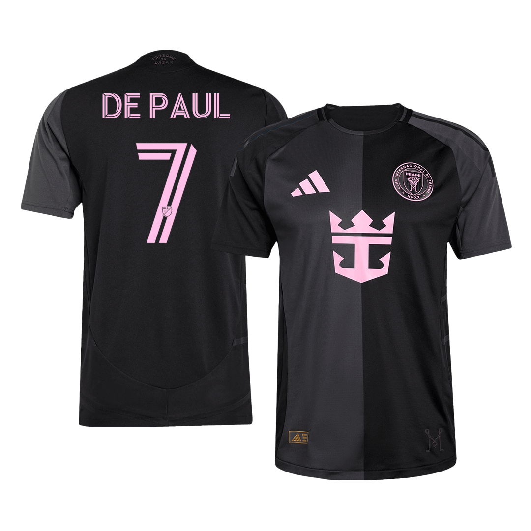 Player Version DE PAUL #7 Inter Miami CF Away Football Shirt 2025 Black&Gray