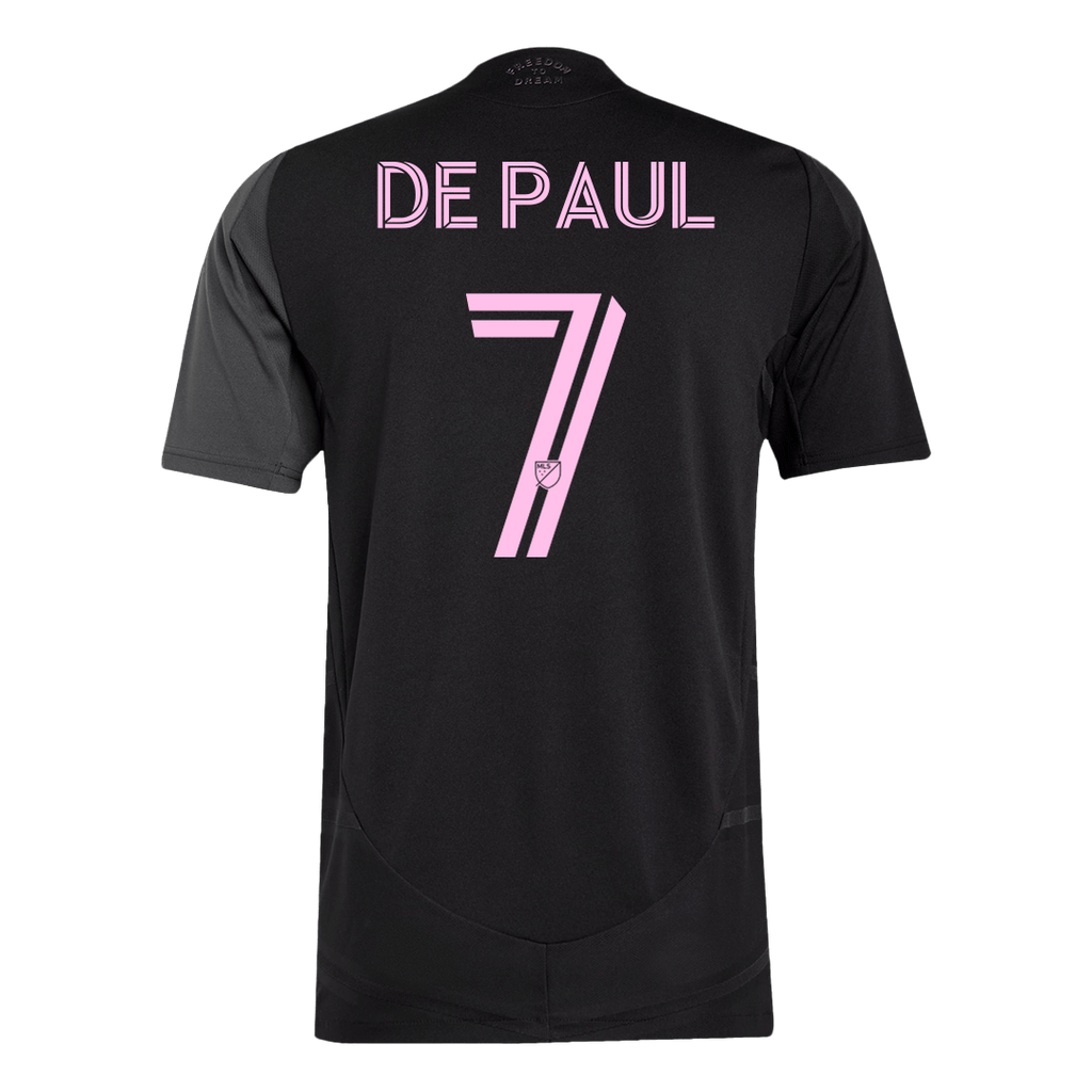 Player Version DE PAUL #7 Inter Miami CF Away Football Shirt 2025 Black&Gray
