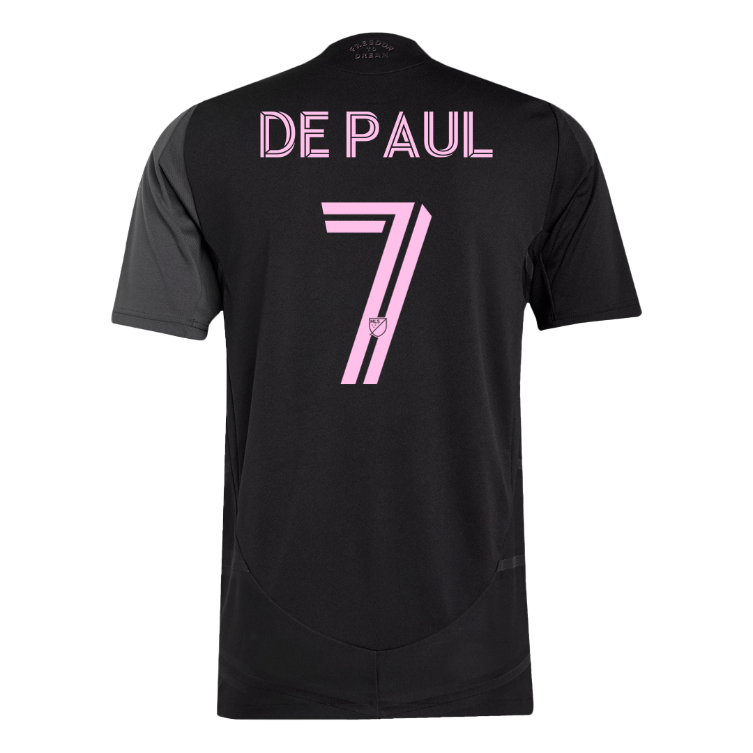 Player Version DE PAUL #7 Inter Miami CF Away Football Shirt 2025 Black&Gray
