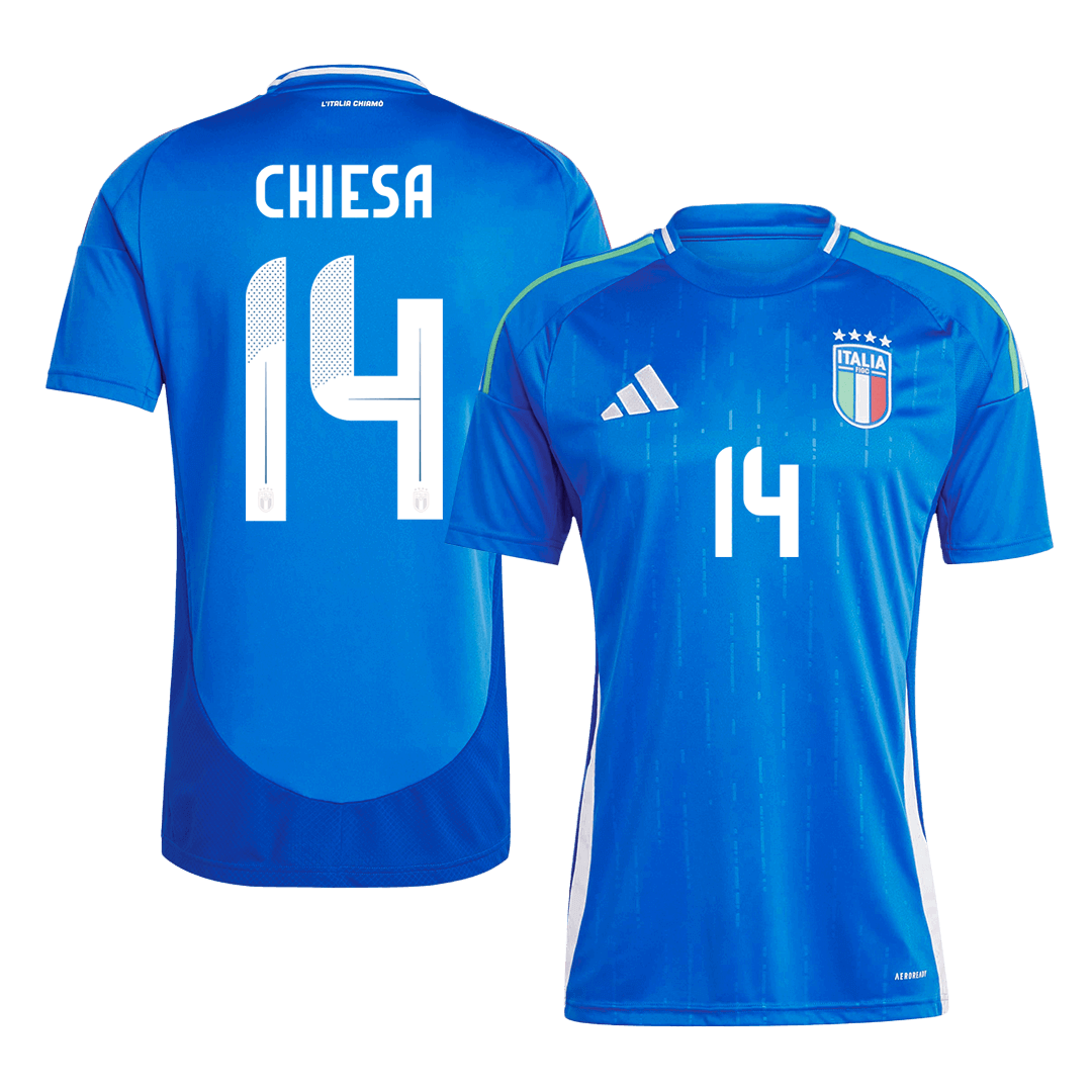 CHIESA #14 Italy Home Football Shirt Euro 2024