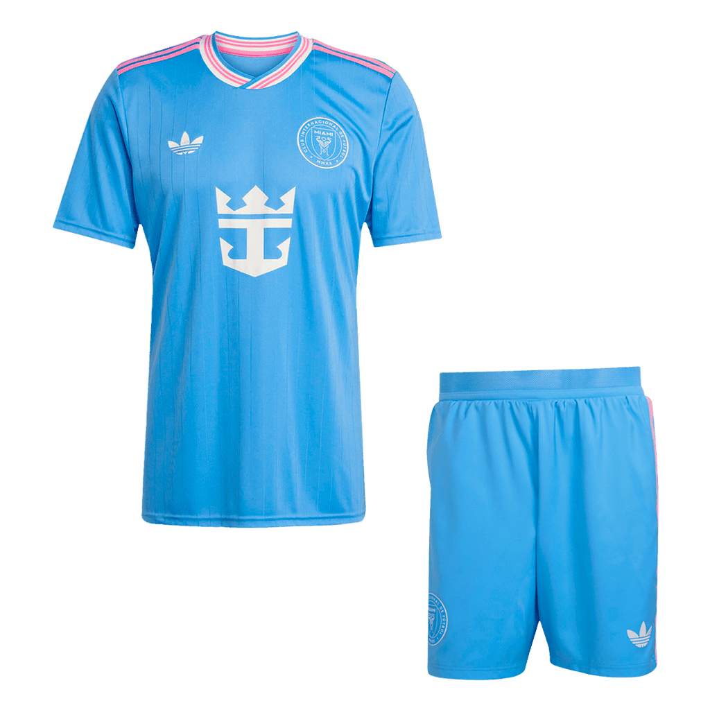 Inter Miami Third away Football Shirt Kit(Jersey+Shorts) 2025 Blue