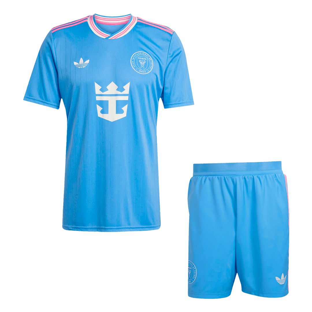 Inter Miami Third away Football Shirt Kit(Jersey+Shorts) 2025 Blue