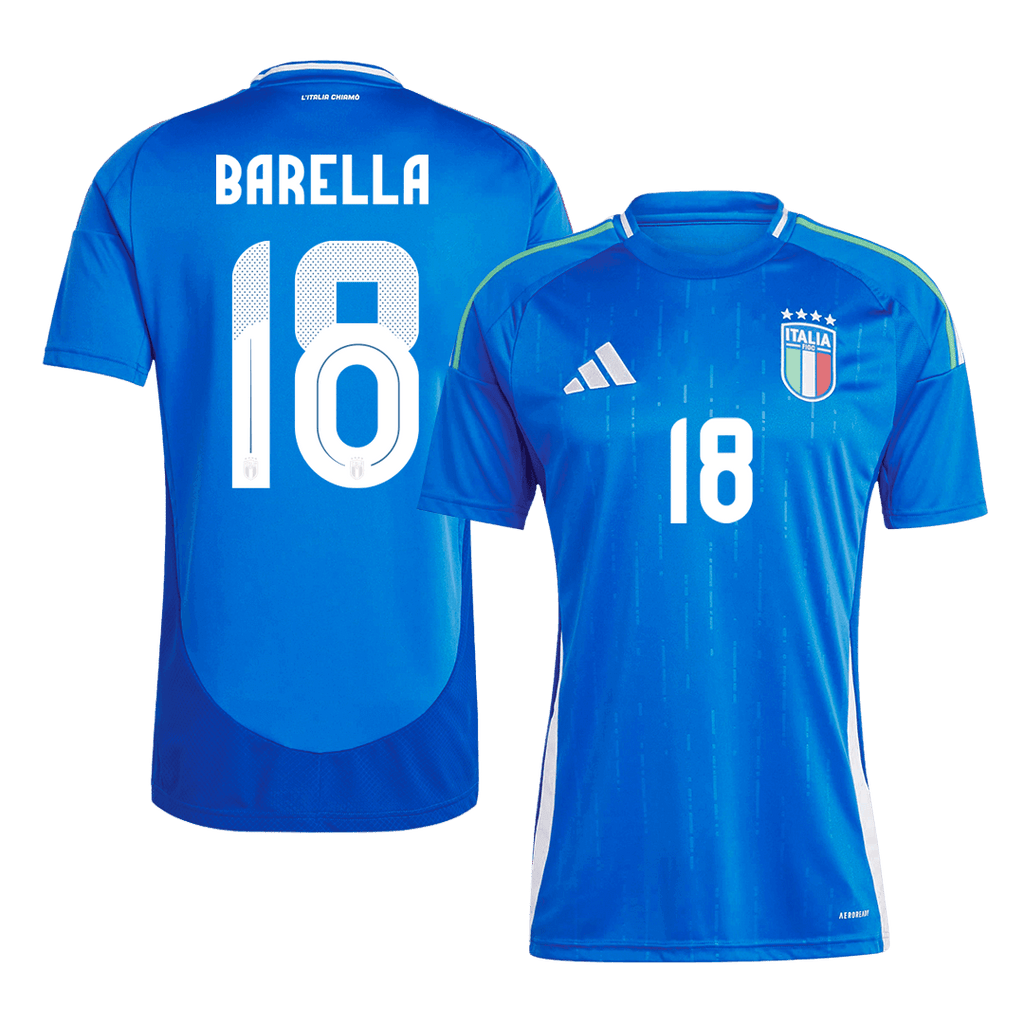 BARELLA #18 Italy Home Football Shirt Euro 2024