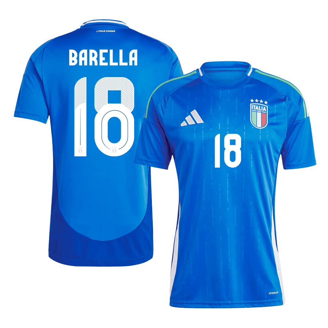 BARELLA #18 Italy Home Football Shirt Euro 2024