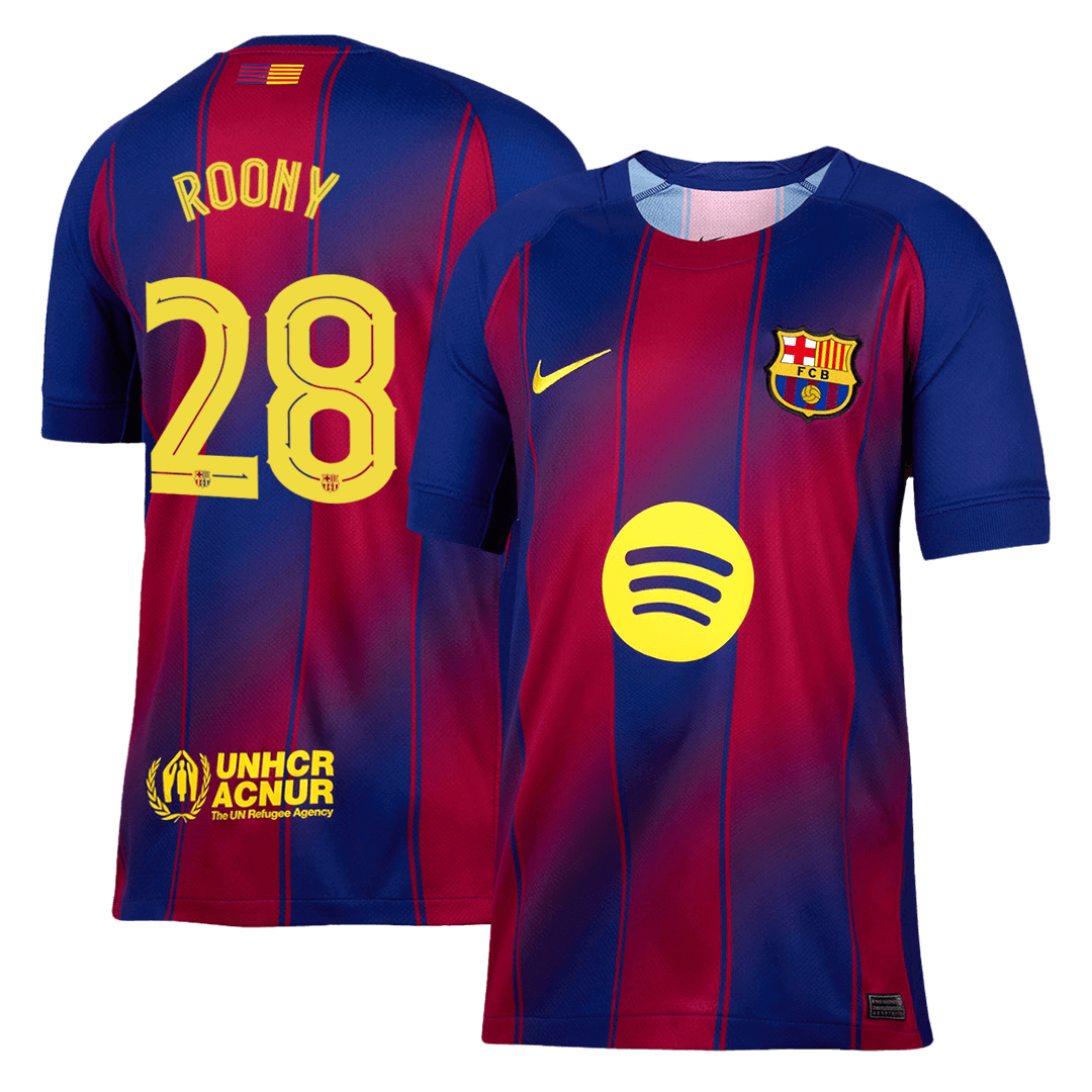 ROONY #28 Barcelona Home Football Shirt 2025/26—UCL