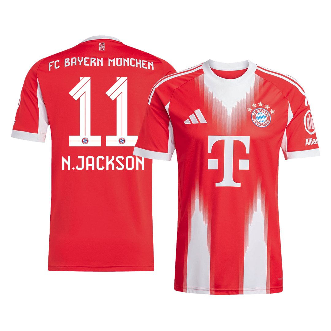 N.JACKSON #11 Bayern Munich Home Football Shirt 2025/26