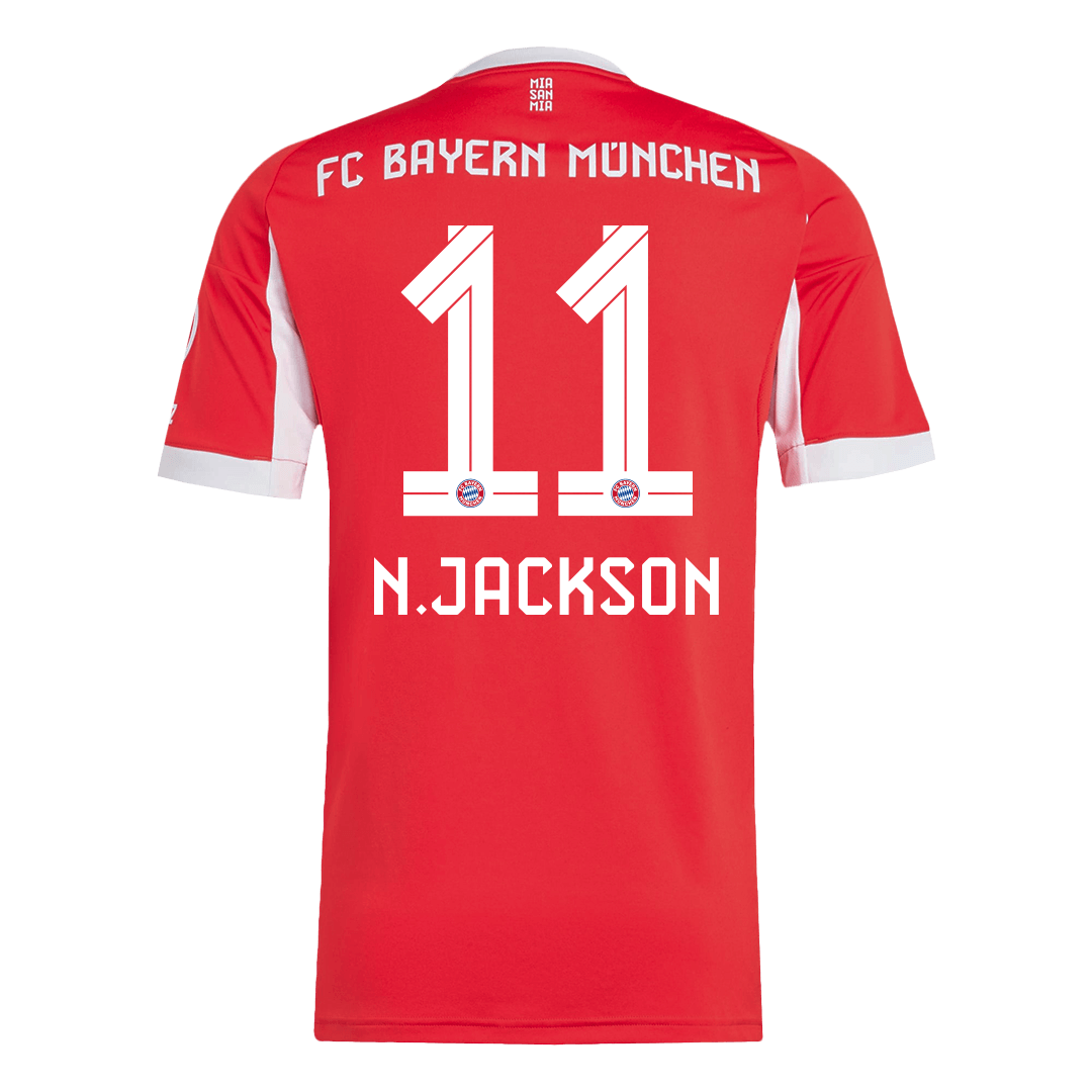 N.JACKSON #11 Bayern Munich Home Football Shirt 2025/26
