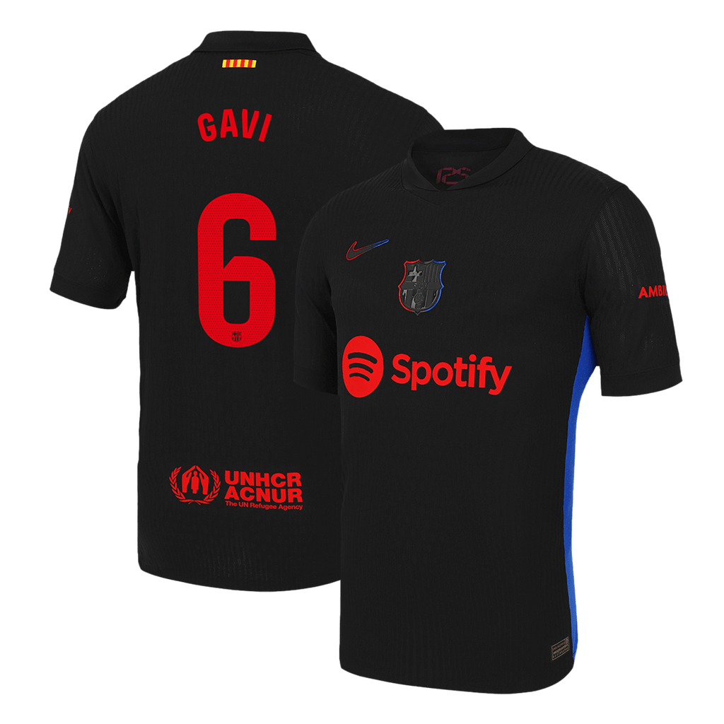 Player Version GAVI #6 Barcelona Away Football Shirt 2024/25