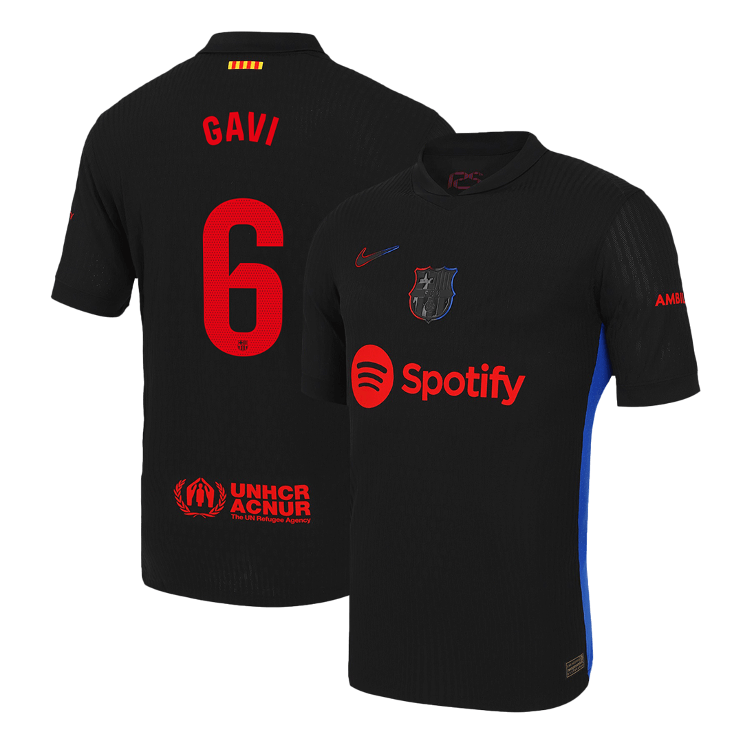 Player Version GAVI #6 Barcelona Away Football Shirt 2024/25