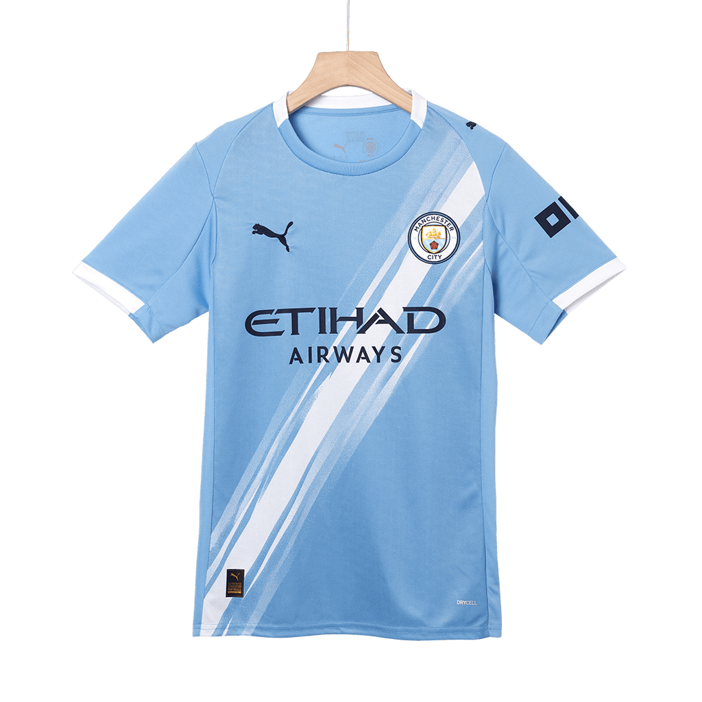 DE BRUYNE #17 Manchester City Home Football Shirt 2025/26 Blue