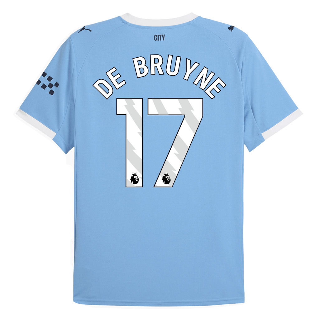 DE BRUYNE #17 Manchester City Home Football Shirt 2025/26 Blue