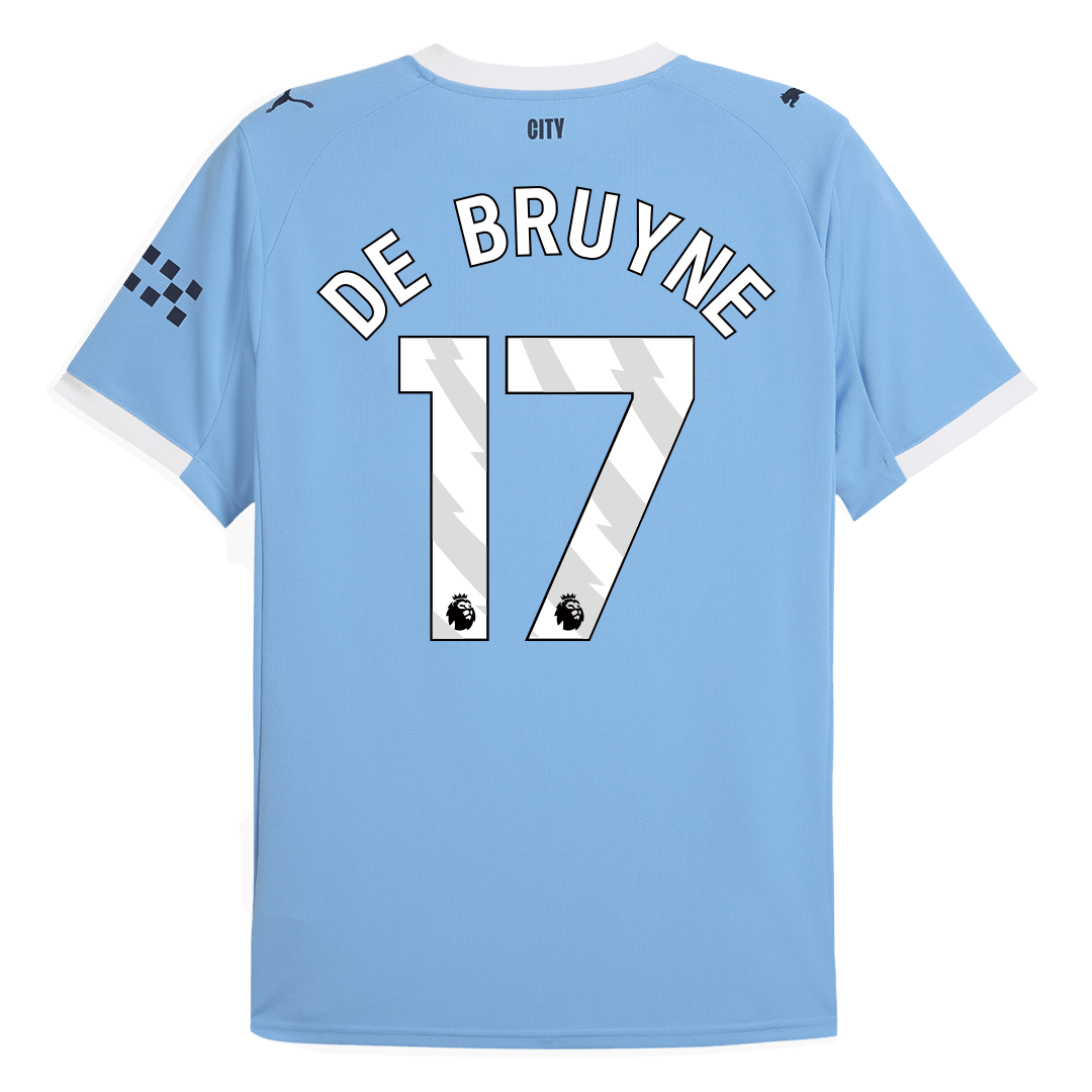 DE BRUYNE #17 Manchester City Home Football Shirt 2025/26 Blue