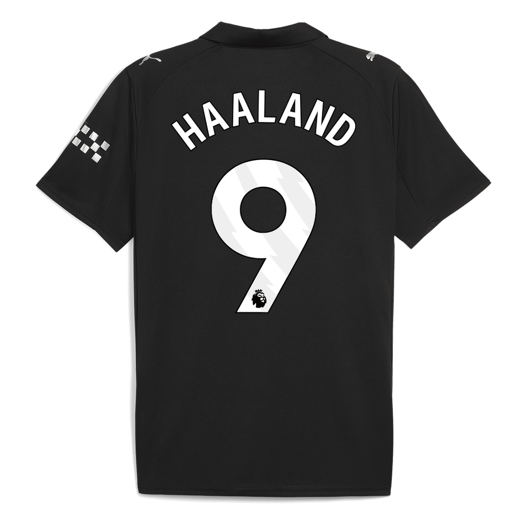 HAALAND #9 Manchester City Away Football Shirt 2025/26 Black