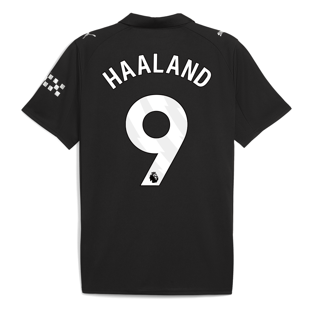 HAALAND #9 Manchester City Away Football Shirt 2025/26 Black