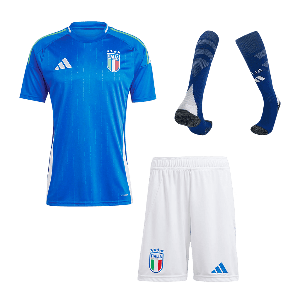 Italy Home Football Shirt Kit(Jersey+Shorts+Socks) Euro 2024