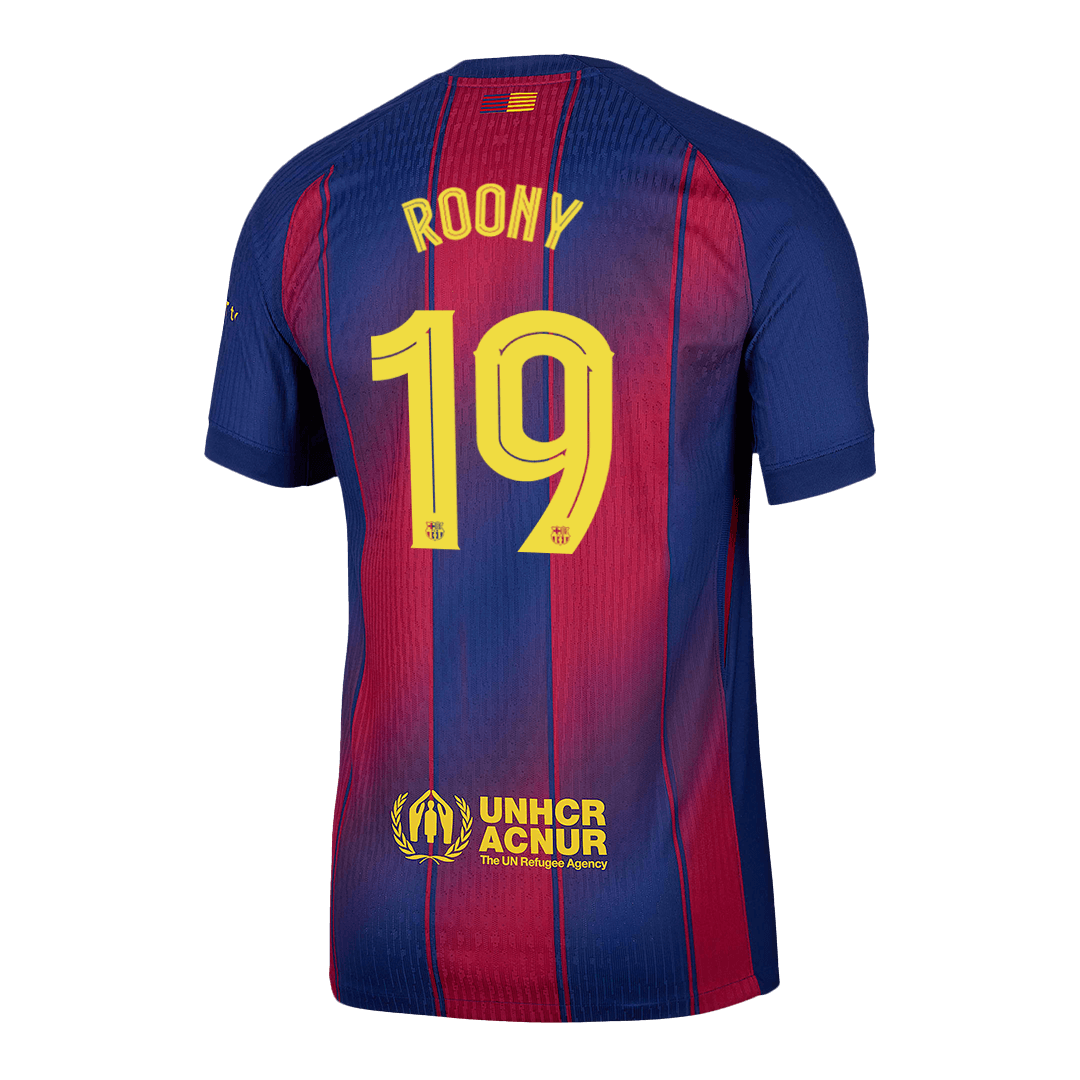 Player Version ROONY #19 Barcelona Home Football Shirt 2025/26