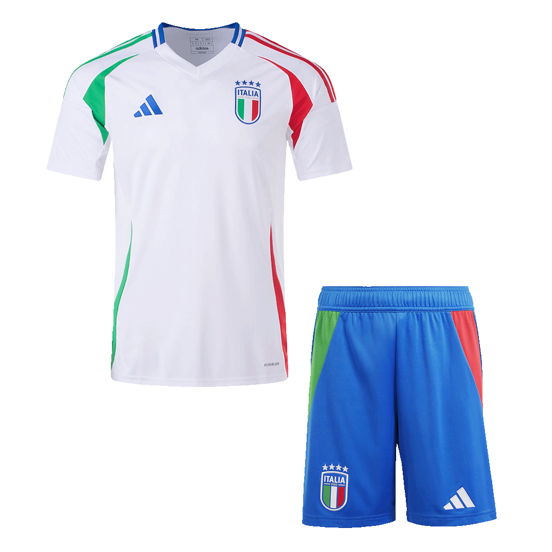 Italy Away Football Shirt Kit(Jersey+Shorts) Euro 2024