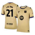 F.DE JONG #21 Barcelona Away Football Shirt 2025/26 Yellow - UCL