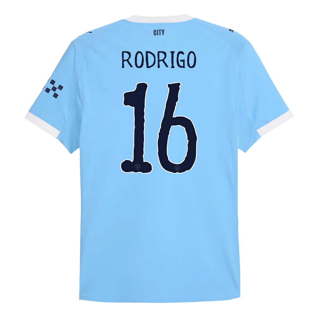 Player Version RODRIGO #16 Manchester City Home Football Shirt 2025/26 Blue - Club World Cup