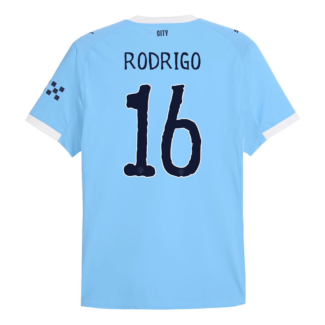 Player Version RODRIGO #16 Manchester City Home Football Shirt 2025/26 Blue - Club World Cup
