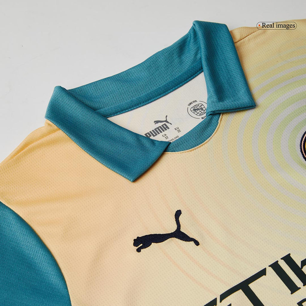 Kid's Manchester City Fourth Away 'Definitely City' Football Shirt Kit (Shirt+Shorts) 2024/25