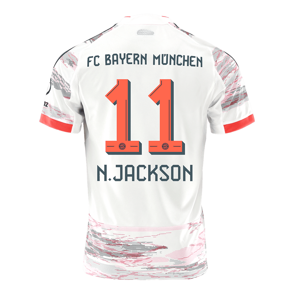N.JACKSON #11 Bayern Munich Away Football Shirt 2025/26