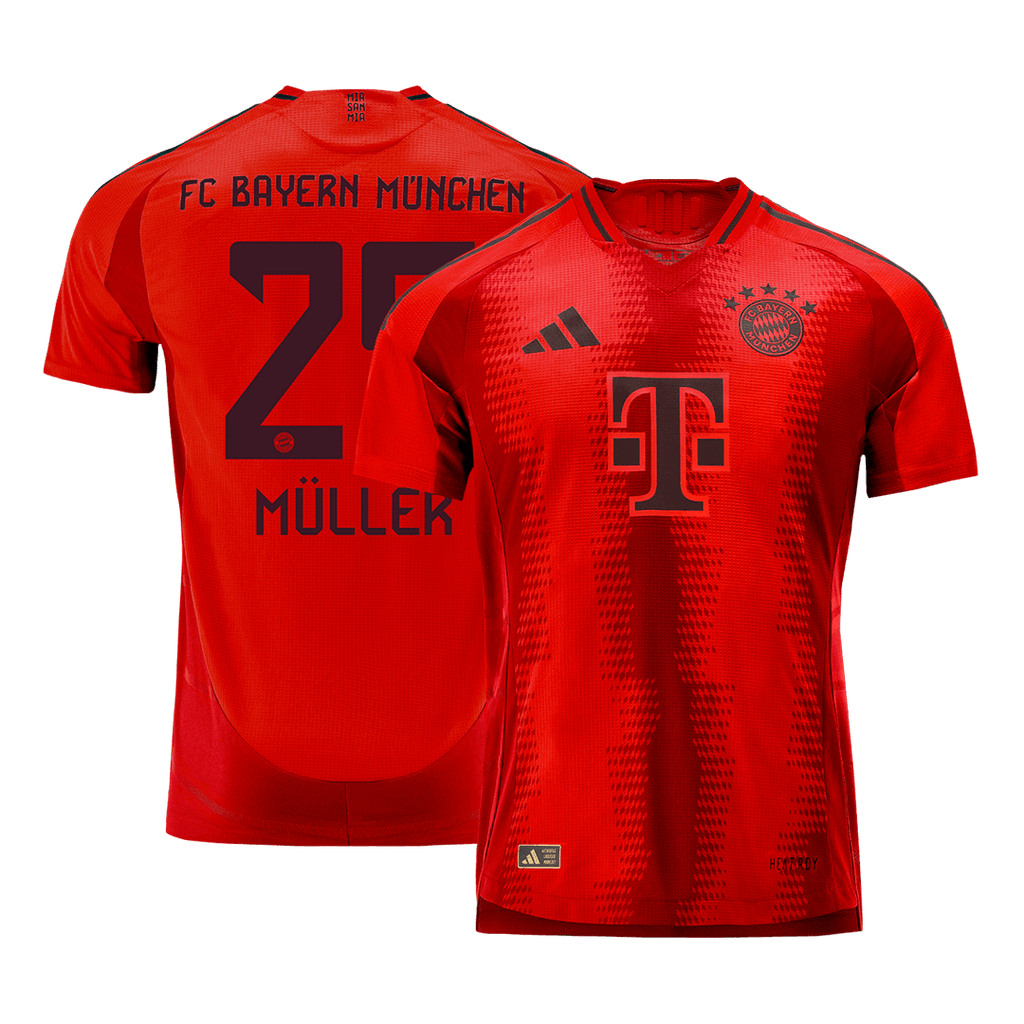 Player Version MÜLLER #25 Bayern Munich Home Football Shirt 2024/25