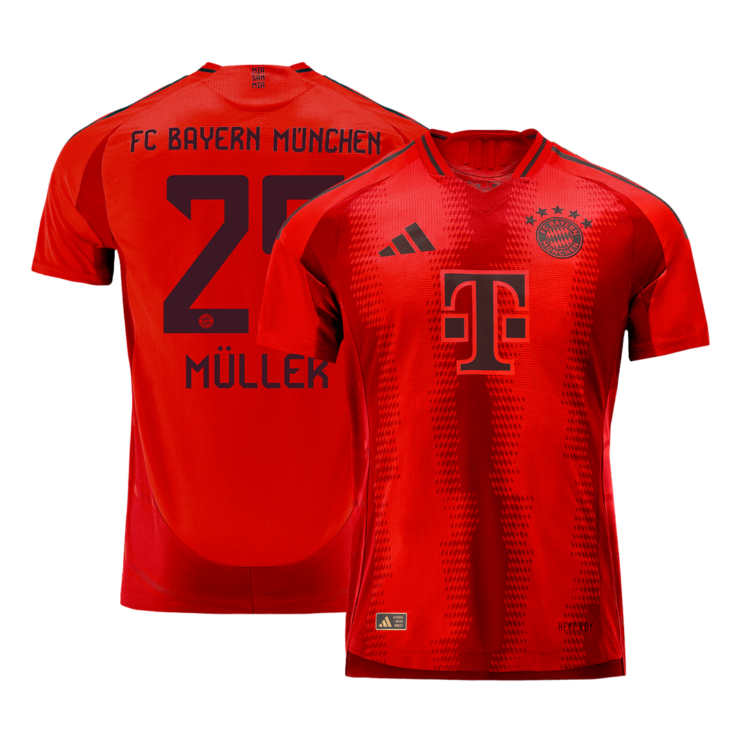 Player Version MÜLLER #25 Bayern Munich Home Football Shirt 2024/25