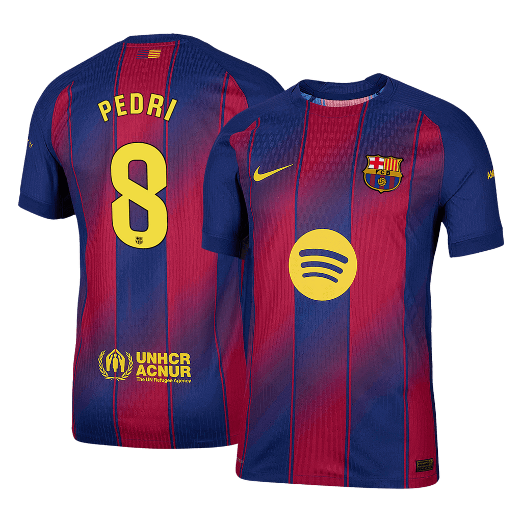 Player Version PEDRI #8 Barcelona Home Football Shirt 2025/26 Red&Blue