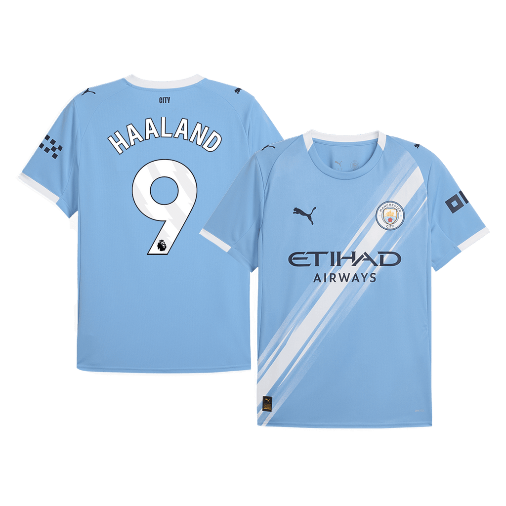 HAALAND #9 Manchester City Home Football Shirt 2025/26 Blue