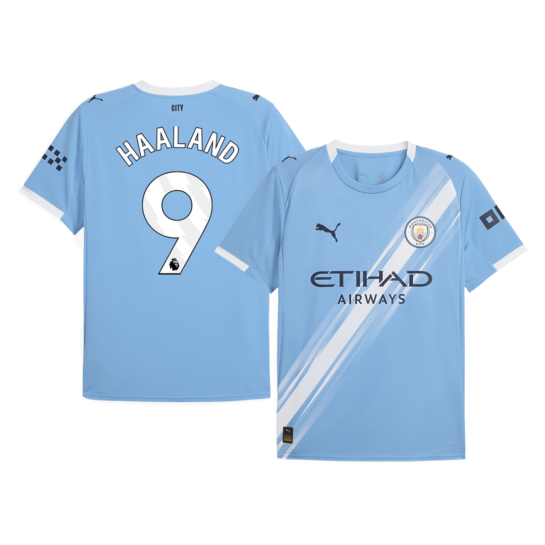 HAALAND #9 Manchester City Home Football Shirt 2025/26 Blue