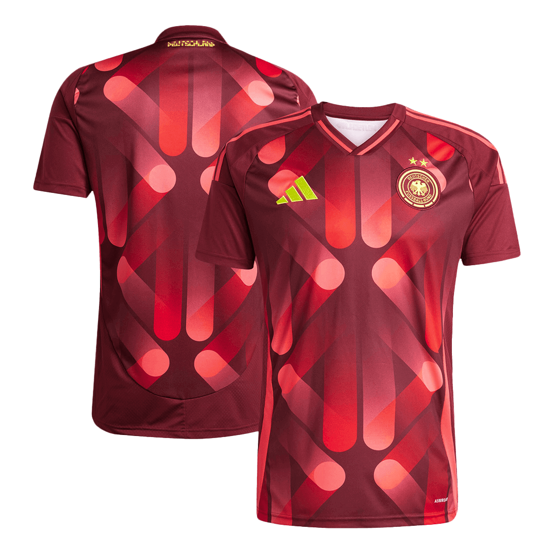 Men's Germany Away Football Shirt 2025 Red - Women's Euro