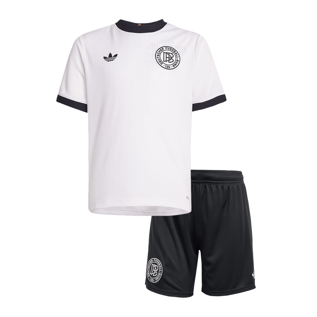 Kid's Germany 125th Anniversary Football Shirt Kit(Jersey+Shorts) 2025 White