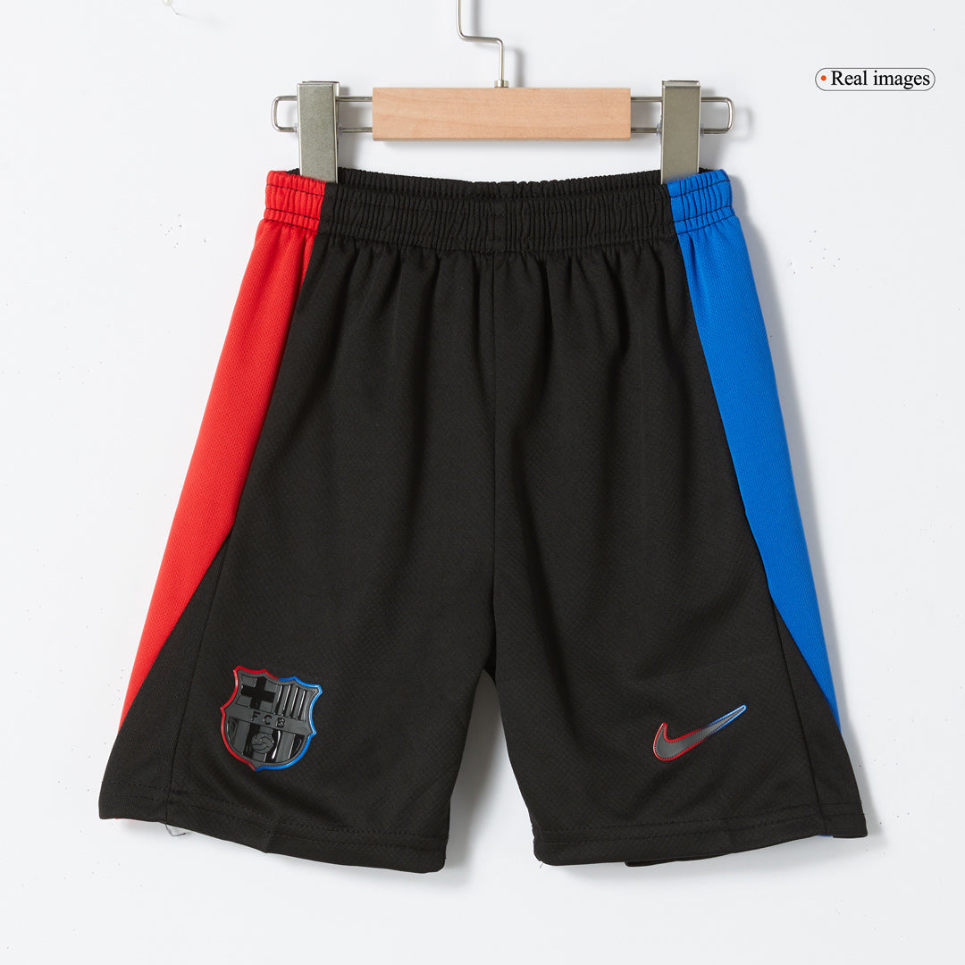 Kids Barcelona Custom Away Football Kits 2024/25 - Spotify Logo Without Text