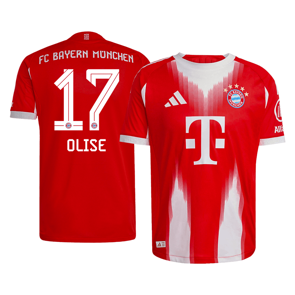 Player Version OLISE #17 Bayern Munich Home Football Shirt 2025/26