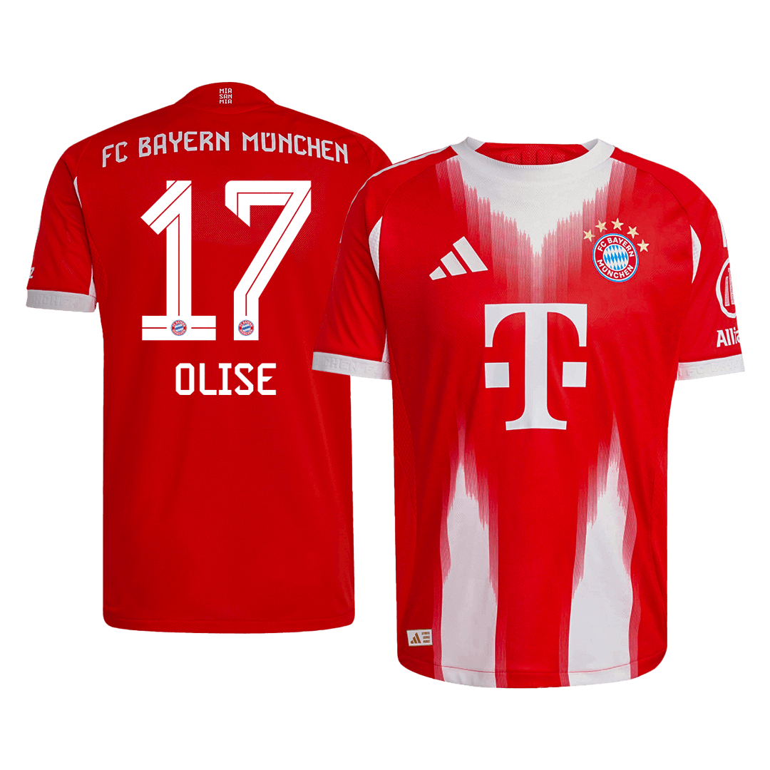 Player Version OLISE #17 Bayern Munich Home Football Shirt 2025/26