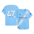 Player Version FODEN #47 Manchester City Home Football Shirt 2025/26 Blue