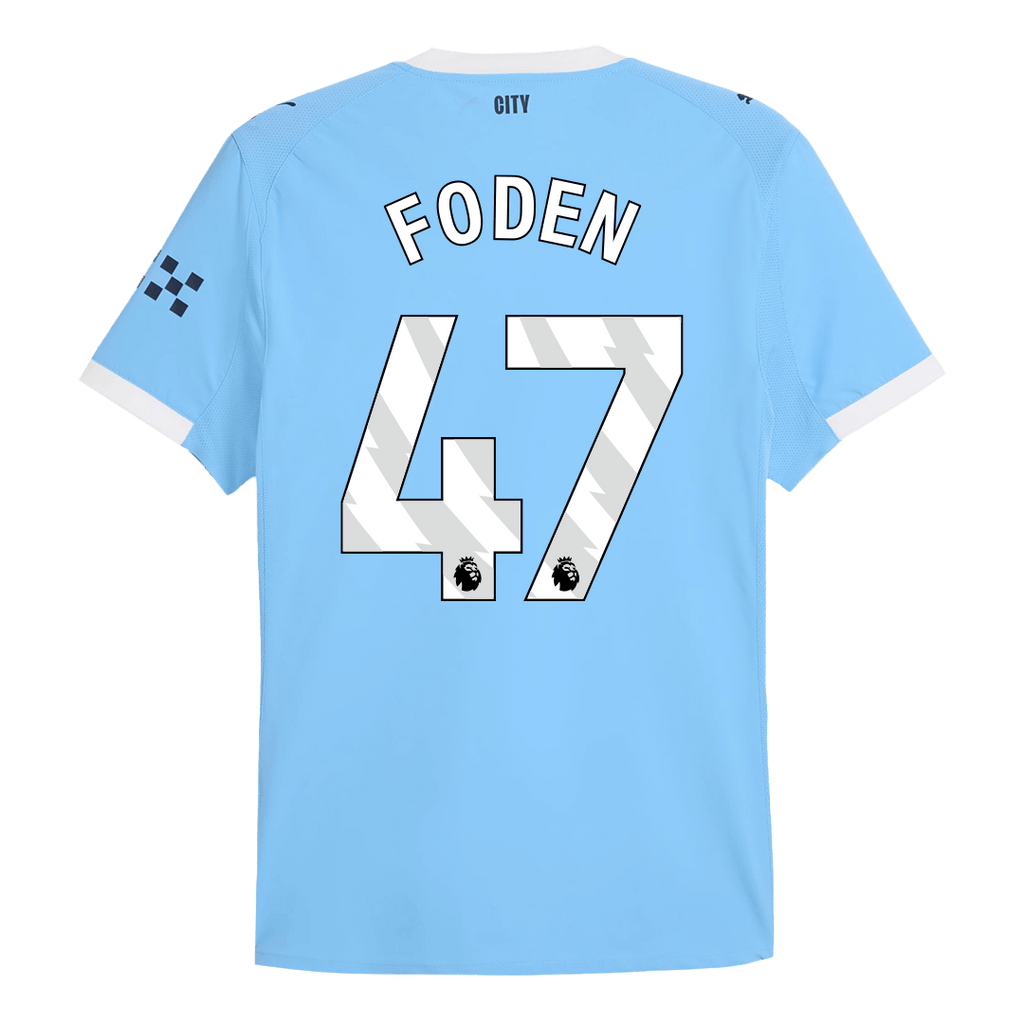 Player Version FODEN #47 Manchester City Home Football Shirt 2025/26 Blue