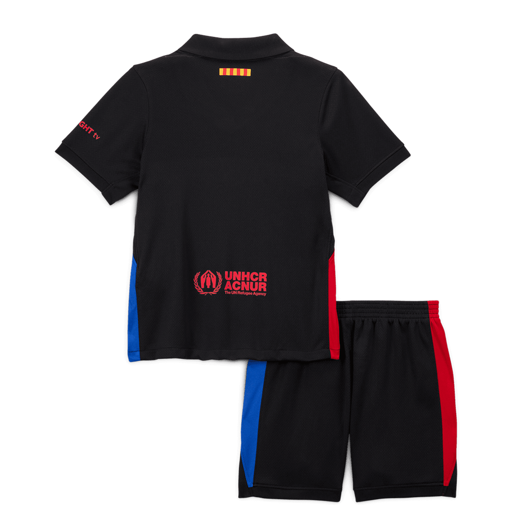 Kids Barcelona Custom Away Football Kits 2024/25 - Spotify Logo Without Text