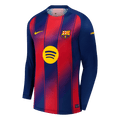25/26 Barcelona Home Long Sleeve Football Shirt Red&Blue