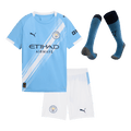 Kid's Manchester City Home Football Shirt Kit(Jersey+Shorts+Socks) 2025/26 Blue