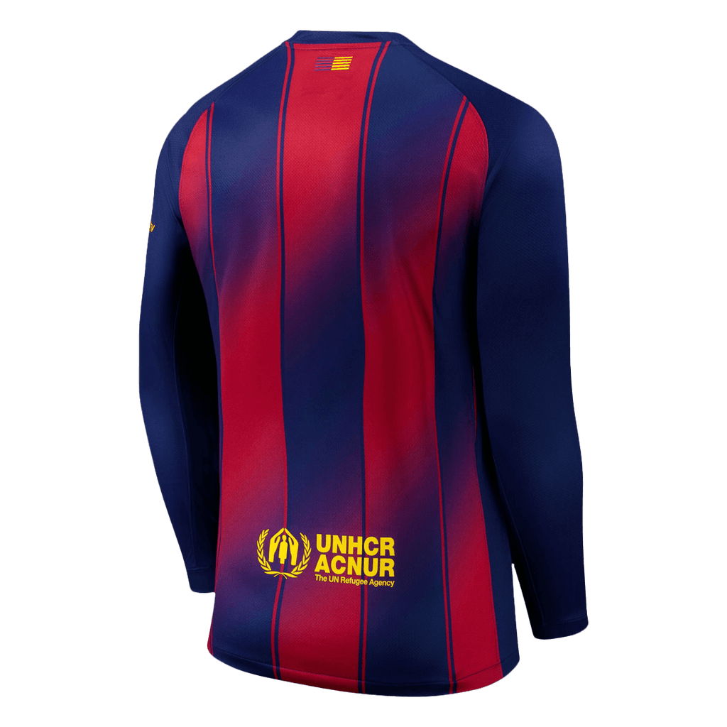 25/26 Barcelona Home Long Sleeve Football Shirt Red&Blue