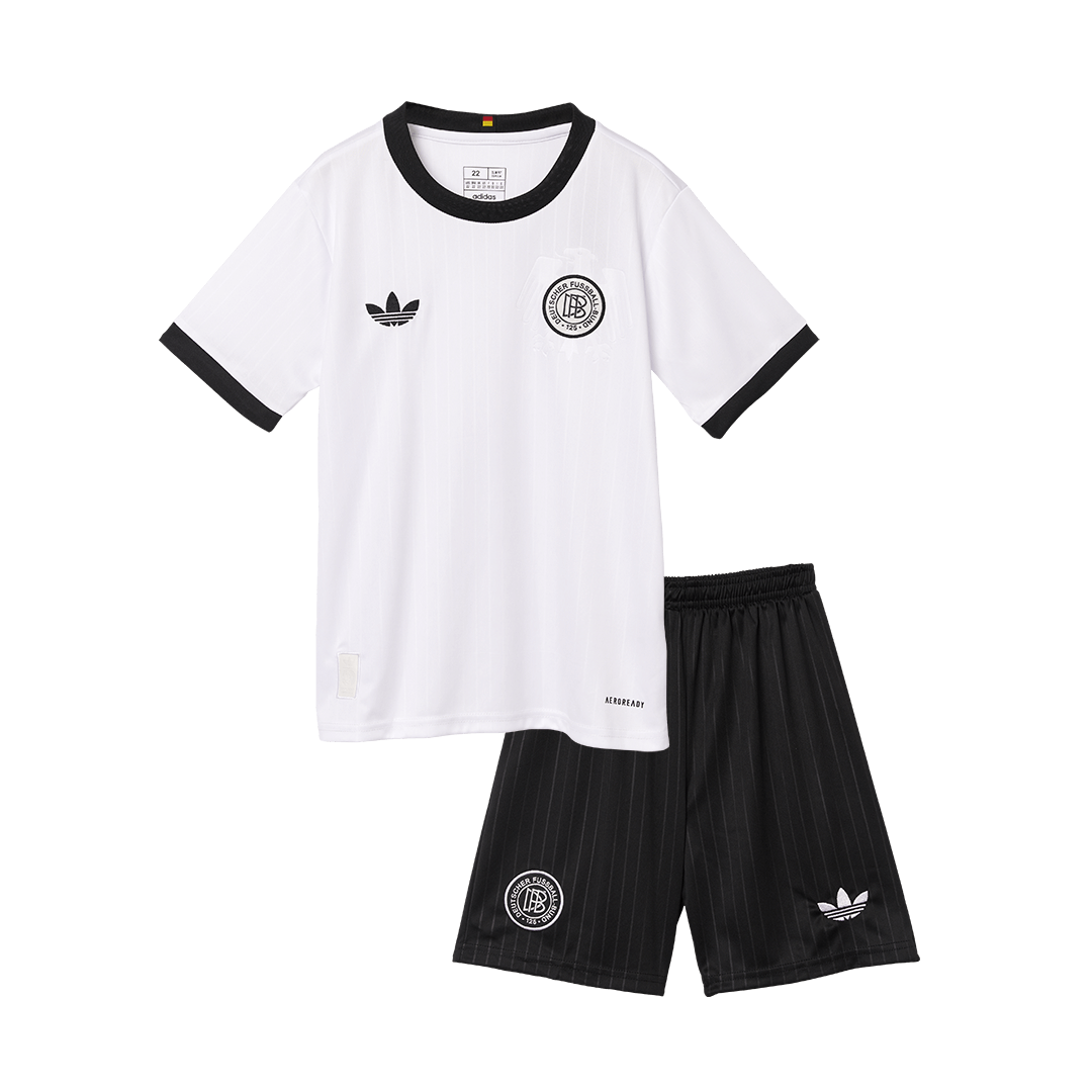 Kid's Germany 125th Anniversary Football Shirt Kit(Jersey+Shorts) 2025 White