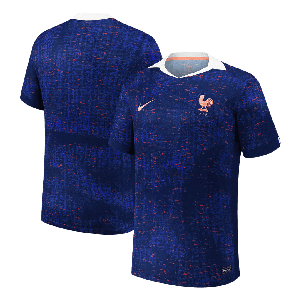 Men's France Home Football Shirt 2025 Blue - Women's Euro