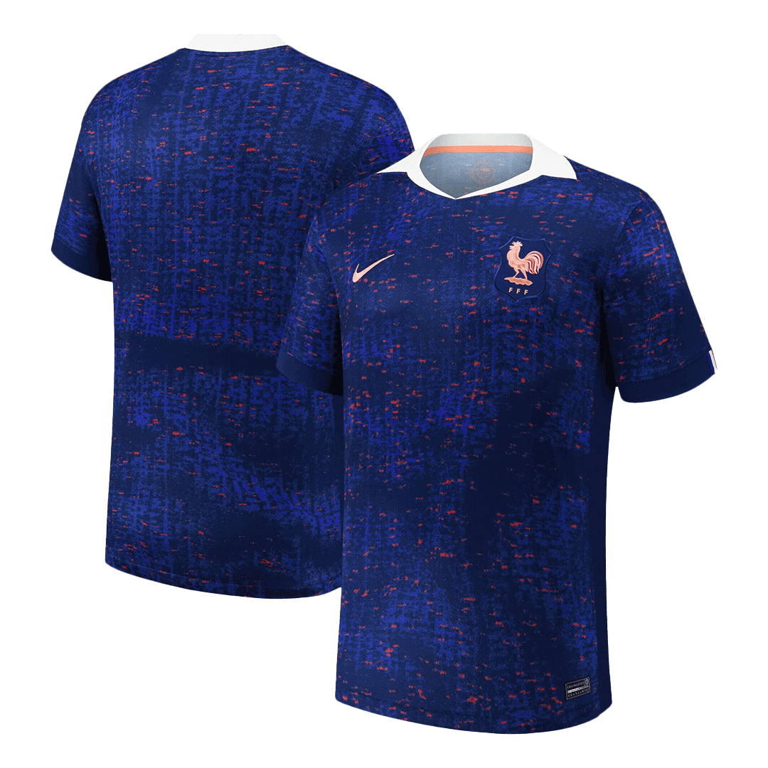 Men's France Home Football Shirt 2025 Blue - Women's Euro