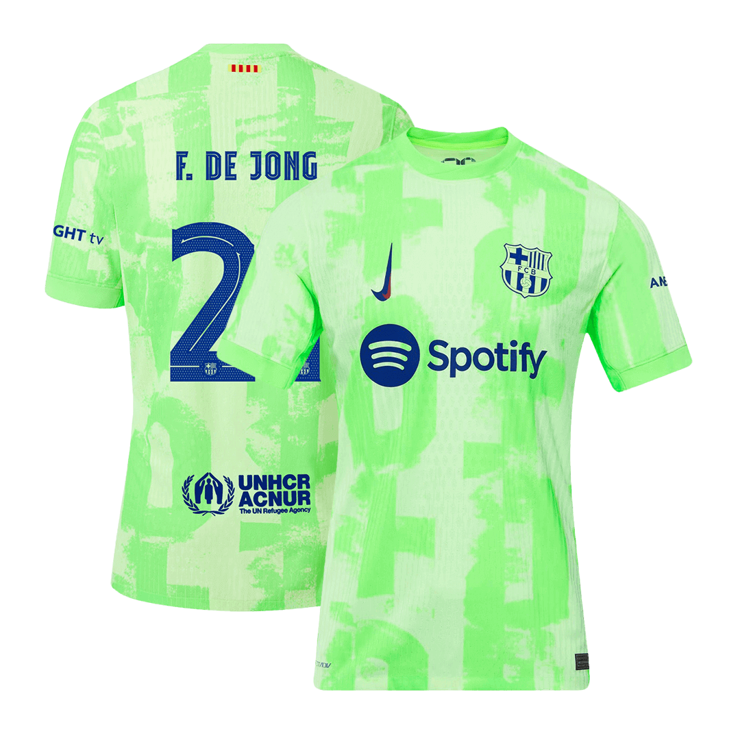Player Version F.DE JONG #21 Barcelona Third Away Football Shirt 2024/25 - UCL