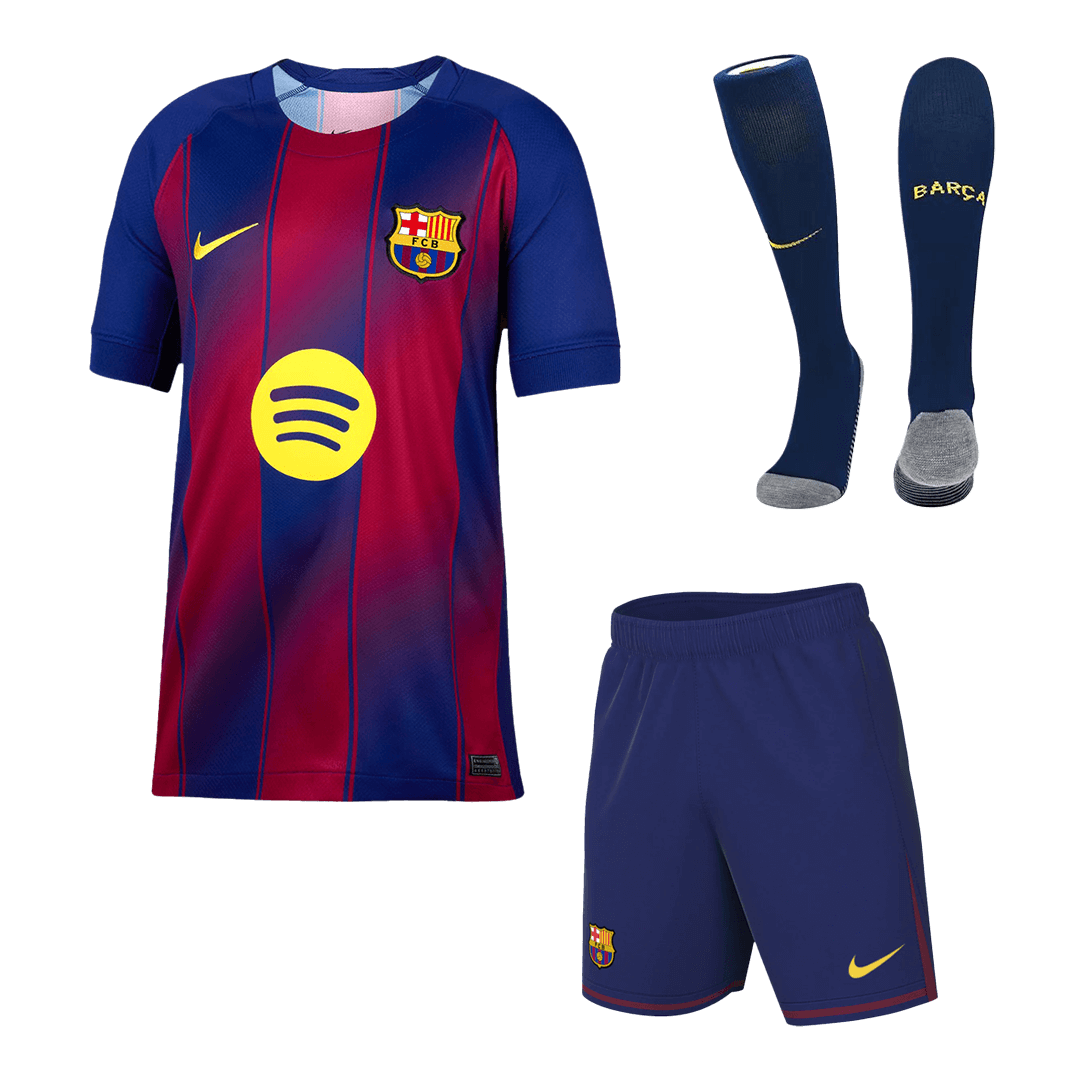 Barcelona Home Football Shirt Kit(Jersey+Shorts+Socks) 2025/26 Red&Blue